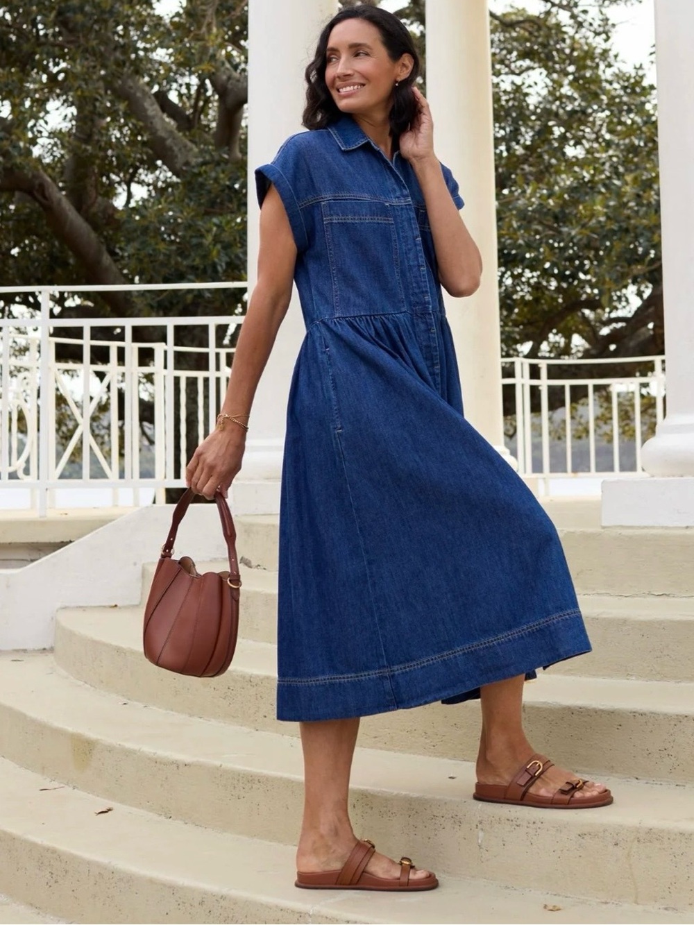 NWT MAYE The Harper Denim Dress - Indigo Blue